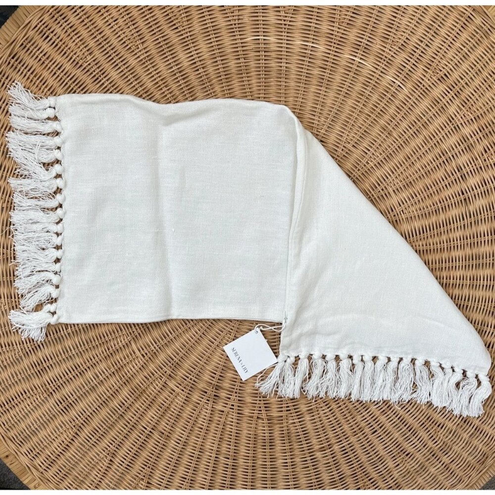 NEW Serena & Lily Mendocino Pillow Cover (14”x30”)-White